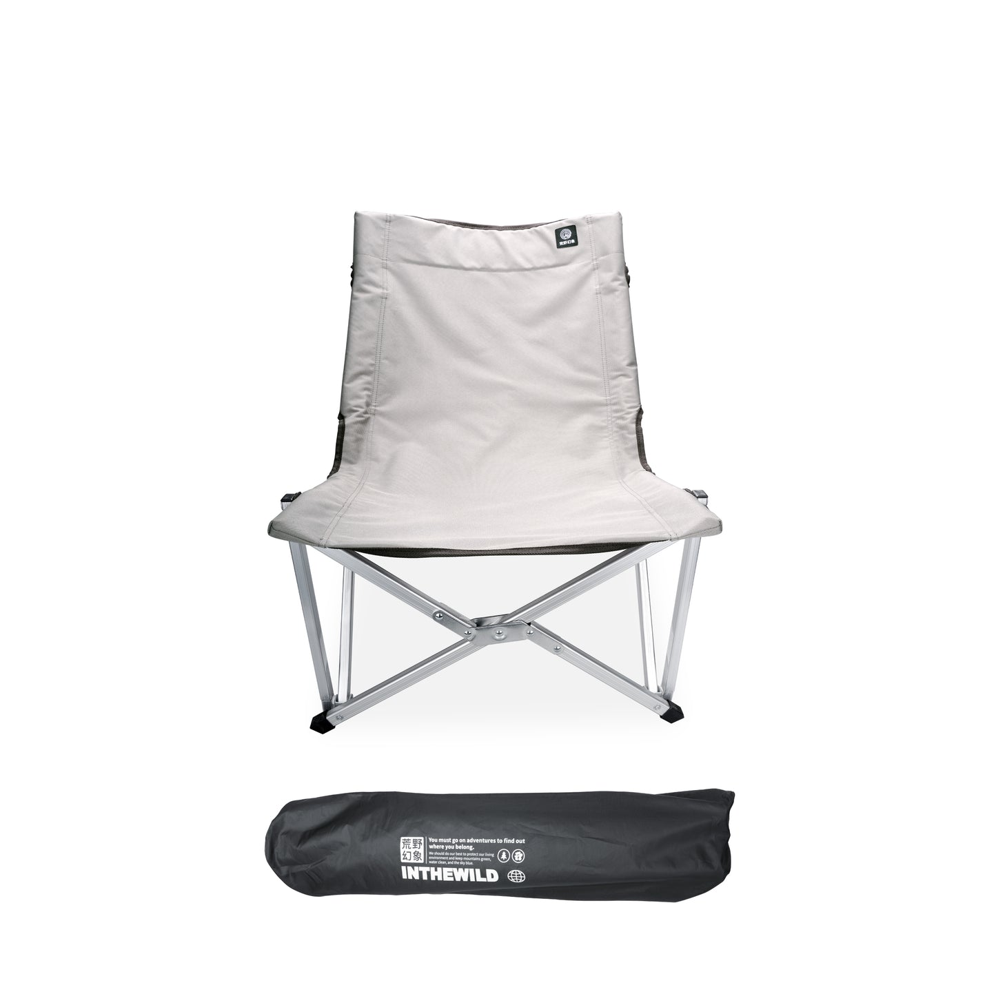 Armless aluminum alloy folding chair